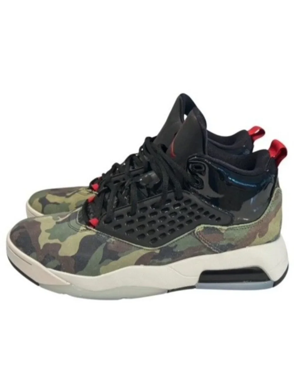Nike‎ Air Jordan Maxin 200 'Camo' Olive Black Red CD6107-200 Men's 11 NEW